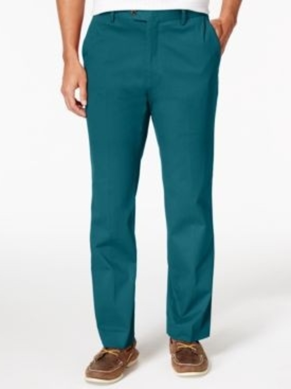 Tasso Elba Teal Straight-Leg Chinos